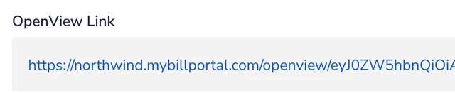 Auto-login OpenView pay link on the northwind.mybillportal.com portal